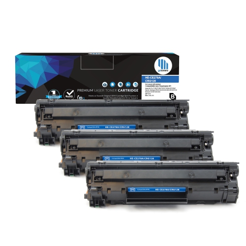 GOTONERS  3Pk HP New Compatible Ce278A (78A) Standard Yield Toner Cartridge for Laserjet P1566/1569/1606/1607, M1530/1636/1537 In Black