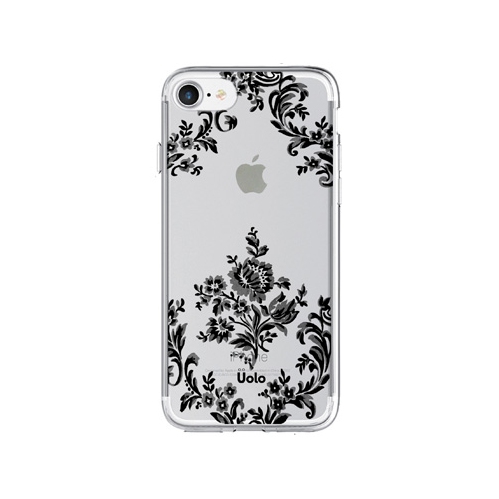 UOLO  Soul Inspiration Fitted Hard Shell Case for Iphone Se (Gen 2)/8/7 (Slim Case) - Vintage Floral/clear