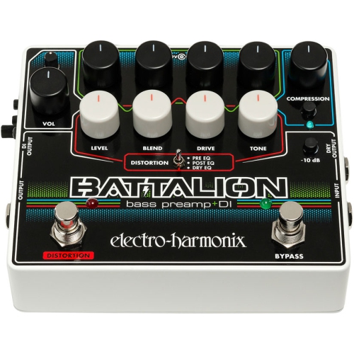 Electro-Harmonix Pédale de DI et préamplificateur pour basse Battalion