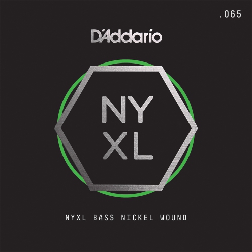 Cordes de guitare simple en nickel bobinées NYXL d'Addario - 65 longues