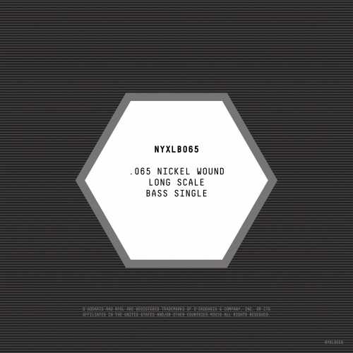 Cordes de guitare simple en nickel bobinées NYXL d'Addario - 65 longues