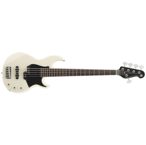 Guitare basse électrique à 5 cordes série BB de Yamaha - Blanc rétro