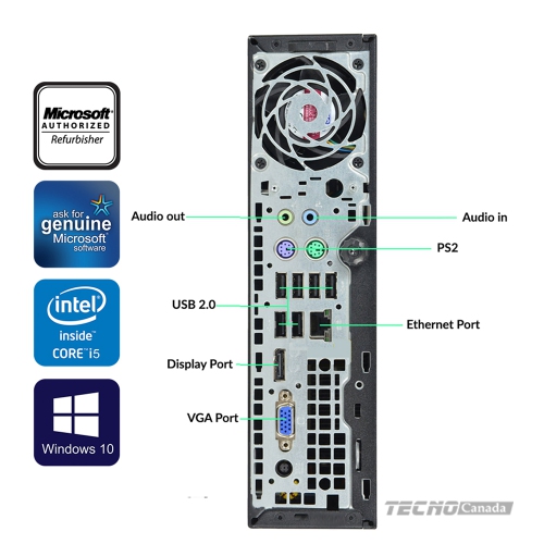 Refurbished - HP Compaq Elite 8300 USFF Desktop Small PC Computer Core i5 3470S 8GB 1TB Windows 10 Pro WiFi (2012 Model)