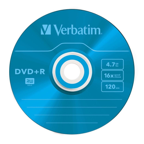 VERBATIM 43556 DVD+R COLOR SLIM PACK 5