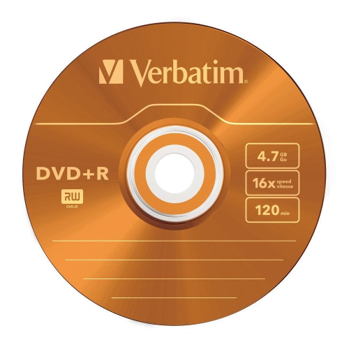 VERBATIM 43556 DVD+R COLOR SLIM PACK 5