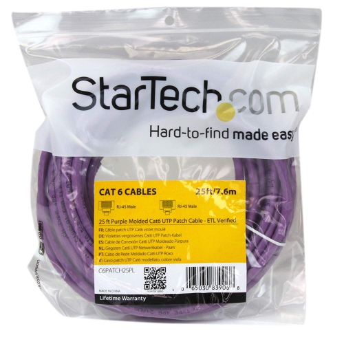 STARTECH CONNECT POWER OVER ETHERNET DEVICES TO A GIGABIT NETWORK CAT 6 PATCH CABLE CAT6 PATCH CABLE GIGABIT PATCH C