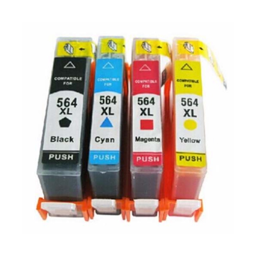 Max Saving - 4PK Compatible with 564XL Ink Cartridges (K,C,M,Y) for HP 564XL HP 564 OfficeJet C5393, D5468, C6380,