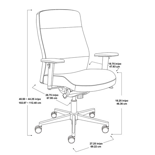 La Z Boy Furniture Ergonomic High Back Bonded Leather Task Chair