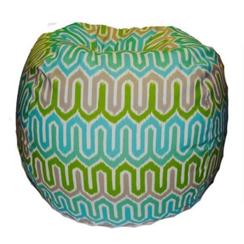 Bean Bag GIANT -- IKAT, TURQUOISE/GREEN BEANBAG