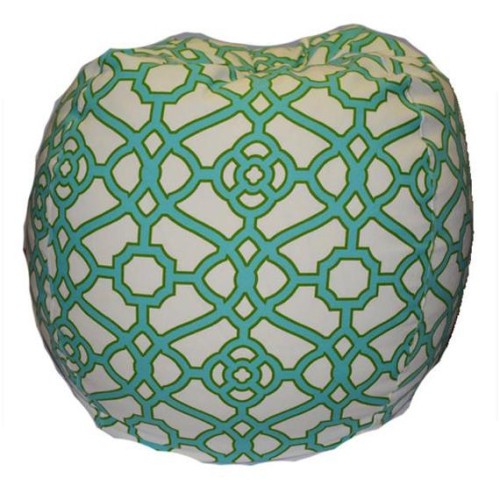 Bean Bag GIANT -- GARDEN PARTY, TURQUOISE BEANBAG