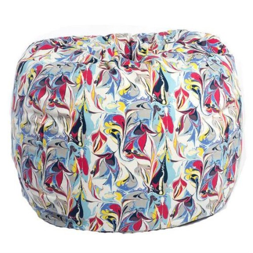 Pouf ADULTE ROND, Twill, MARBRE IMPRIMER intriqués