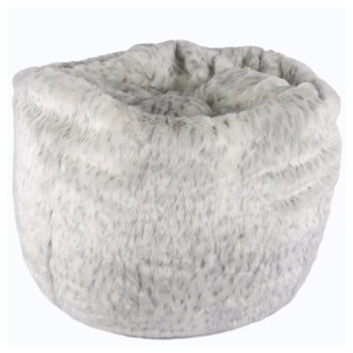 Bean Bag FUR, 40", GREY SNOW LEOPARD BEANBAG
