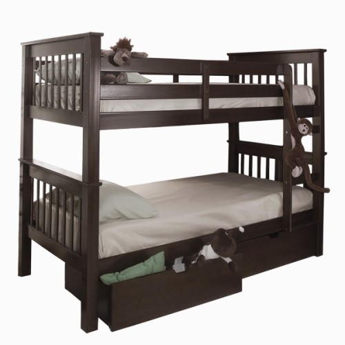 Mission Twin Over Bunk Bed With, Twin Bed With 6 Drawers Canada