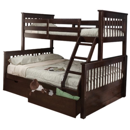 Mission Twin Over Full Bunk Bed With, Double Size Bunk Beds Canada
