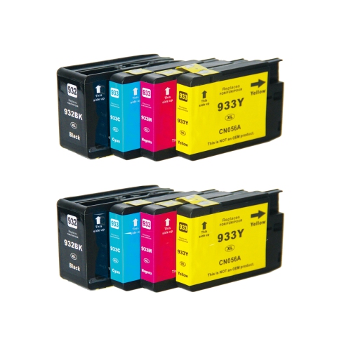 MAX SAVING  - 2 Set (8 Ink) Replace & Compatible for HP 932Xl, 933Xl New Compatible Inkjets HP Officejet 6100, 6600, 7610, 6700, Premium 71