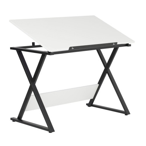 Studio Designs Axiom Artist Drawing Table Charcoal And White
