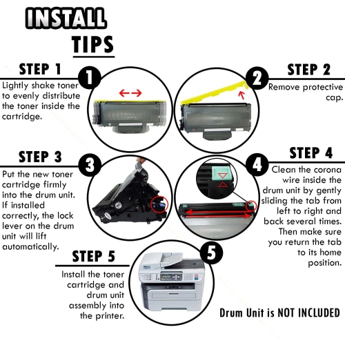 High Yield Inkfirst® Compatible Toner Cartridge TN-360 TN360 Replacement for Brother TN-360 Black HL-2140 HL-2170W DCP-7030