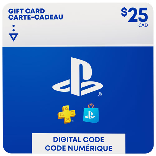 Carte-cadeau à code de téléchargement numérique de 25 $ pour PlayStation Store