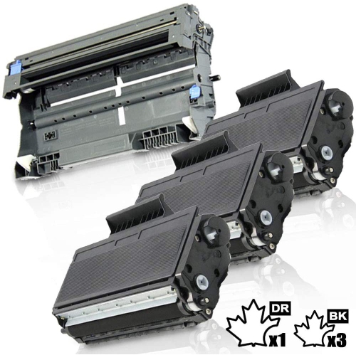 4PK-Inkfirst® High Yield Compatible Toner Cartridge Drum Unit TN-650 DR-620 Replacement for Brother TN650 DR620