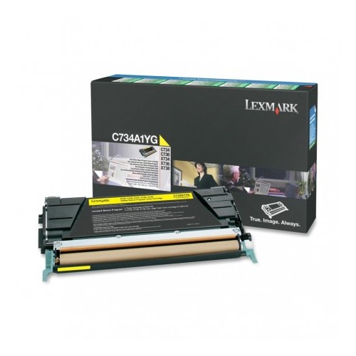 Lexmark C734A1YG Yellow Toner Cartridge Genuine OEM