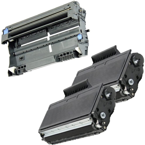 3PK-Inkfirst® High Yield Compatible Toner Cartridge Drum Unit TN-580 DR-520 Replacement for Brother TN580 DR520 2TN + 1DR