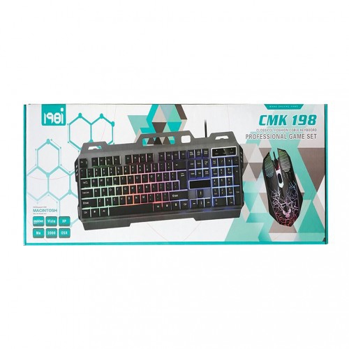 CMK 198 Rainbow LED Backlit Gaming Keyboard and Mouse Combo