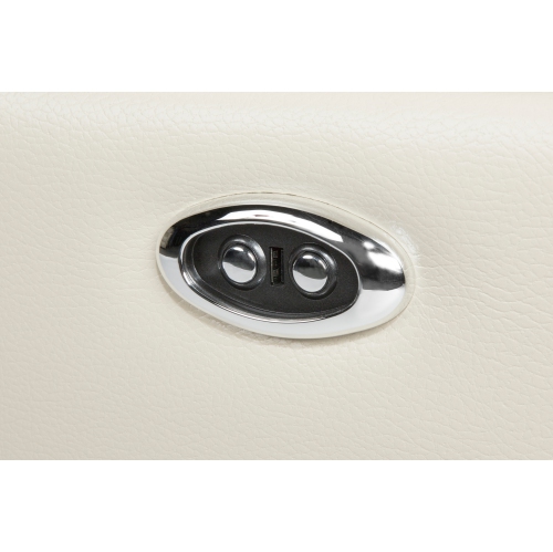 ENS. 3 pièces inclinables électriques cuir sofa, causeuse et fauteuil Alux A-Class Luxury Products - Beige