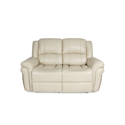 ENS. 3 pièces inclinables électriques cuir sofa, causeuse et fauteuil Alux A-Class Luxury Products - Beige