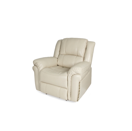 ENS. 3 pièces inclinables électriques cuir sofa, causeuse et fauteuil Alux A-Class Luxury Products - Beige