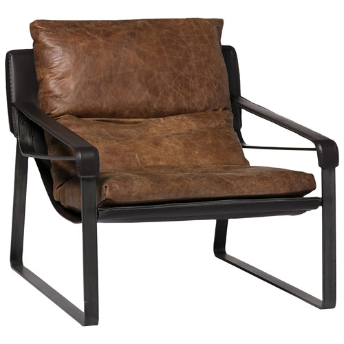 Connor Club Leather Accent Chair, Tan Leather Accent Chair Canada