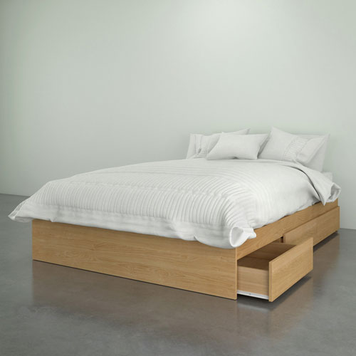 Nexera Contemporary Storage Bed, What Size Is A Double Bed In Canada