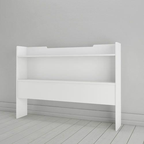 Nexera Contemporary Bookcase Headboard - Double - White