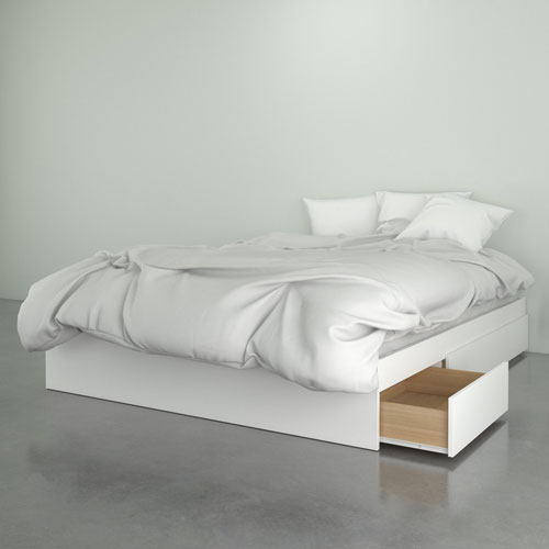 Nexera Contemporary Storage Bed Queen White Best Buy Canada