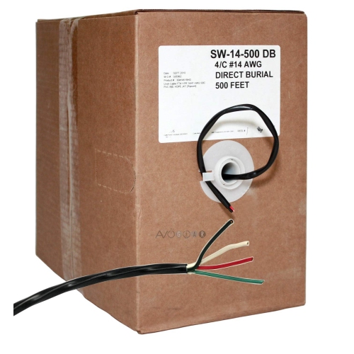 THRUSOUND  Burial Series 14Awg 4-Conductor Outdoor Speaker Wire (500 Feet)