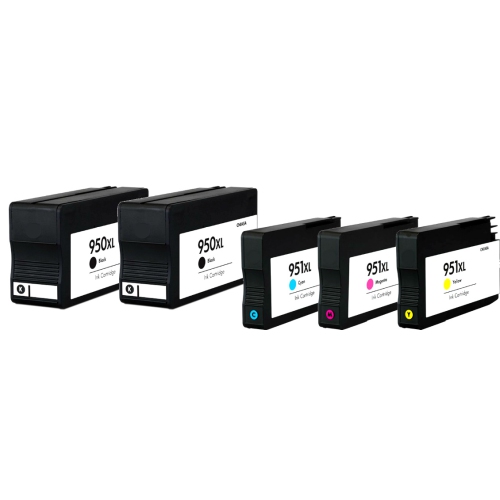 HP Compatible 2 x 950XL/951XL Combo Pack(High Capacity HP 950 & HP 951, 2 Black ink&Colors C/M/Y)