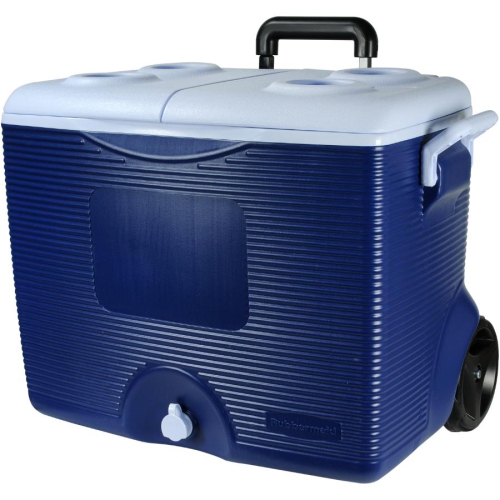 Rubbermaid 45Quart Wheeled Victory Cooler, Modern Blue Coolers