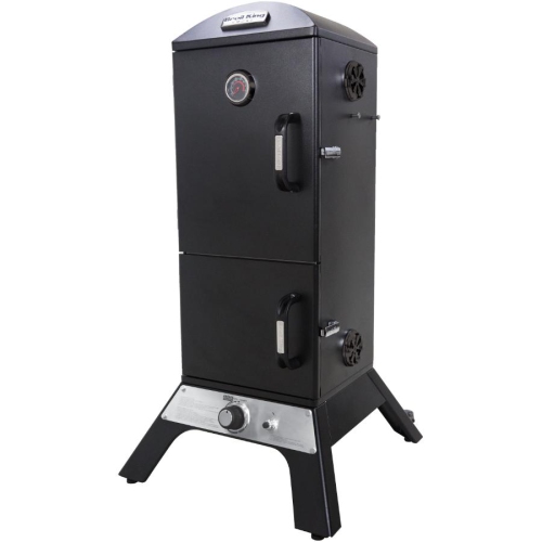 770 sq. in. Vertical Propane Smoker - 15,000BTU + Black