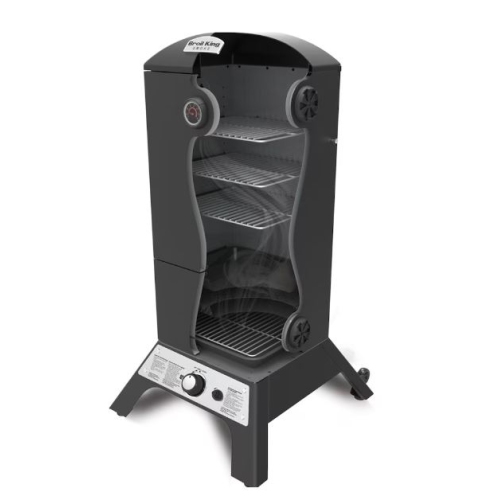 Fumoir noir vertical au propane de 15 000 BTU, 770 pouces carrés