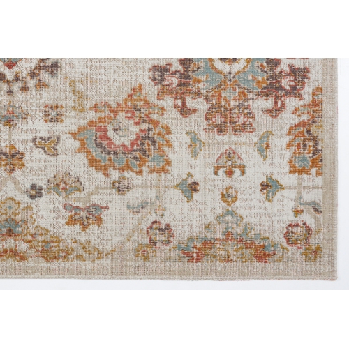 Ladole Rugs Venice Marigold Cream Ornamental Indoor/Outdoor Area Rug 5'3" x 7'6"