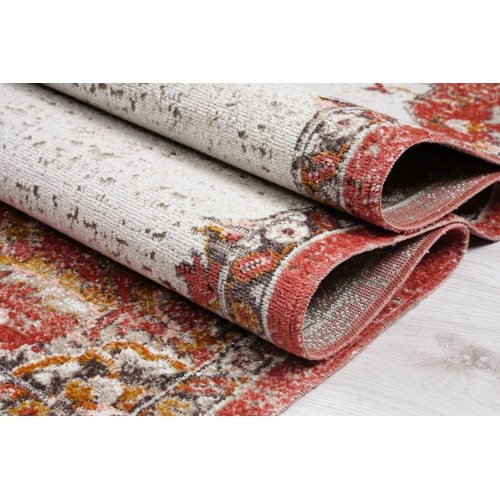 Ladole Rugs Highland Terracotta Cream Indoor/Outdoor Area Rug 7'10" x 10'5"