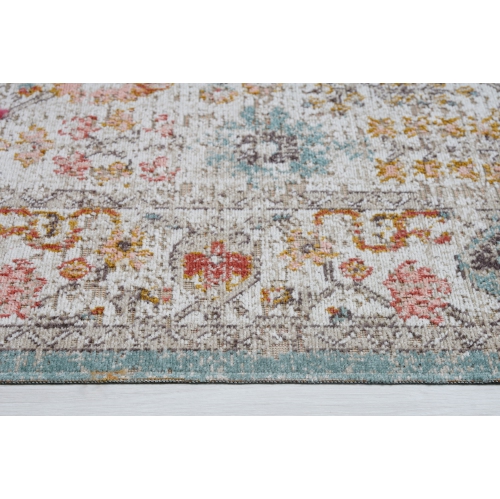 Ladole Rugs Marigold Cream Beige Indoor/Outdoor Area Rug 2'7" x 4'11"