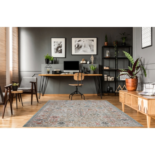 Ladole Rugs Marigold Cream Beige Indoor/Outdoor Area Rug 2'7" x 4'11"