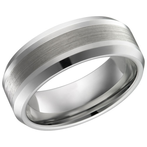Men's Ring in Silver & Tungsten - Size 12