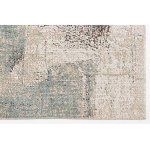 Ladole Rugs Timeless Yorkson Beige Blue Abstract Pattern Indoor/Outdoor Area Rug