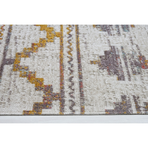 Ladole Rugs Cranbrook Southwestern Charcoal Brown Indoor/Outdoor Area Rug 5'3" x 7'6"