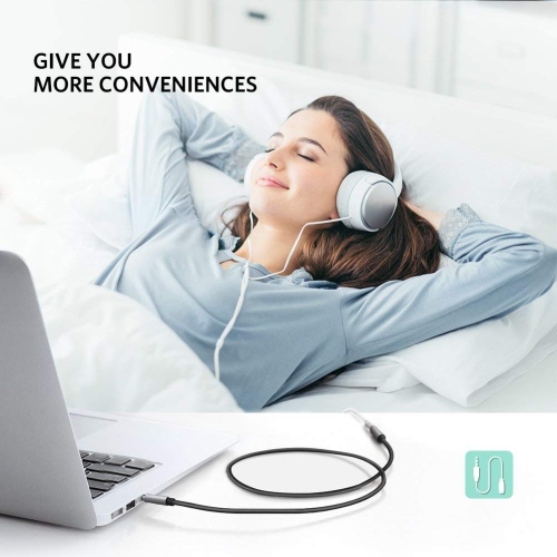 Extension Cable 3.5mm Audio Cable Auxiliary Headphone Extension Stereo Jack Cord Wire for Smartphones, Tablets & Players