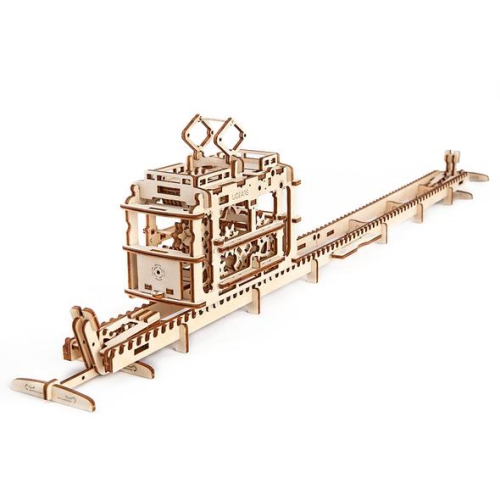 UGEARS  Tram With Rails - Mechanical Wooden 3D Puzzle Model