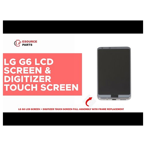 ESOURCE PARTS  Replacement Lcd Screen + Digitizer Touch Screen Full Assembly With Frame for Lg G6 - In Blue