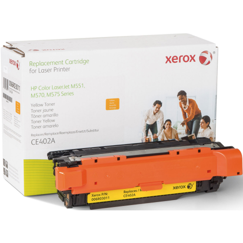 HP CE402A 507A / Xerox 006R03011, Yellow Toner Cartridge. Remplacement for. HP LaserJet M551 /M570 / M575