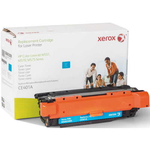 HP CE401A 507A / Xerox 006R03009, Cyan Toner Cartridge . Remplacement for. HP LaserJet M551 /M570 / M575